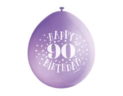 Ballonnen Happy Birthday 90 Jaar 28cm 10st -Feestartikelen Winkel ballonnen happy birthday 90 jaar 28cm 10st 4