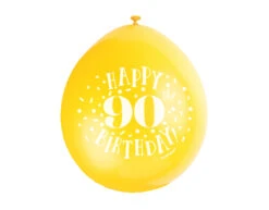 Ballonnen Happy Birthday 90 Jaar 28cm 10st -Feestartikelen Winkel ballonnen happy birthday 90 jaar 28cm 10st 5