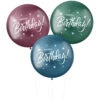 Ballonnen Happy Birthday Paars Groen Blauw 48cm 3st -Feestartikelen Winkel ballonnen happy birthday paars groen blauw 48cm 3s