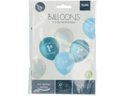 Ballonnen It'S My 1St Birthday Blauw 33cm 6st -Feestartikelen Winkel ballonnen its my 1st birthday blauw 33cm 6st 1