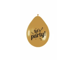 Ballonnen Let'S Party Goud 30cm 6st