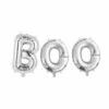 Ballonnen Letter Set Boo Zilver 41cm -Feestartikelen Winkel ballonnen letter set boo zilver 41cm