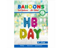 Ballonnen Letter Set Hbday Gekleurd 41cm -Feestartikelen Winkel ballonnen letter set hbday gekleurd 41cm 1