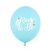 Ballonnen Mom To Be Blauw 30cm 6st -Feestartikelen Winkel ballonnen mom to be blauw 30cm 6st