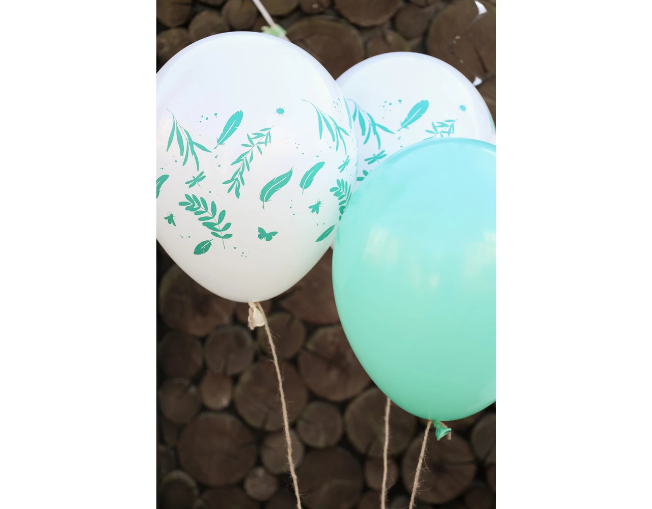 Ballonnen Natuur Groen 33cm 6st 4 Ballonnen Natuur Groen 33cm 6st - Afbeelding 2