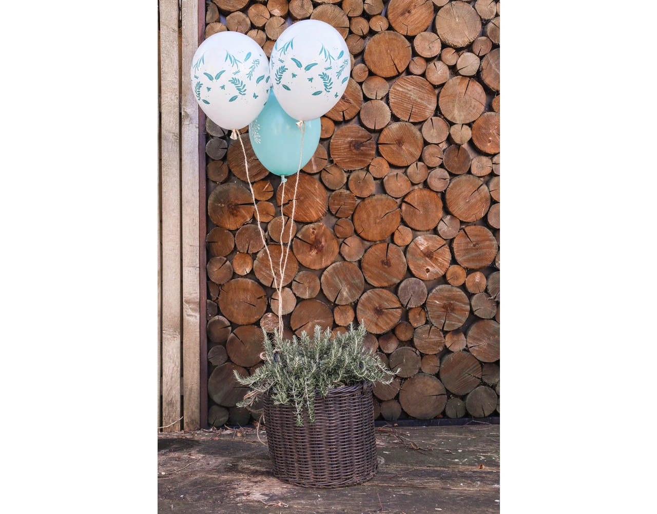 Ballonnen Natuur Groen 33cm 6st 5 Ballonnen Natuur Groen 33cm 6st - Afbeelding 3