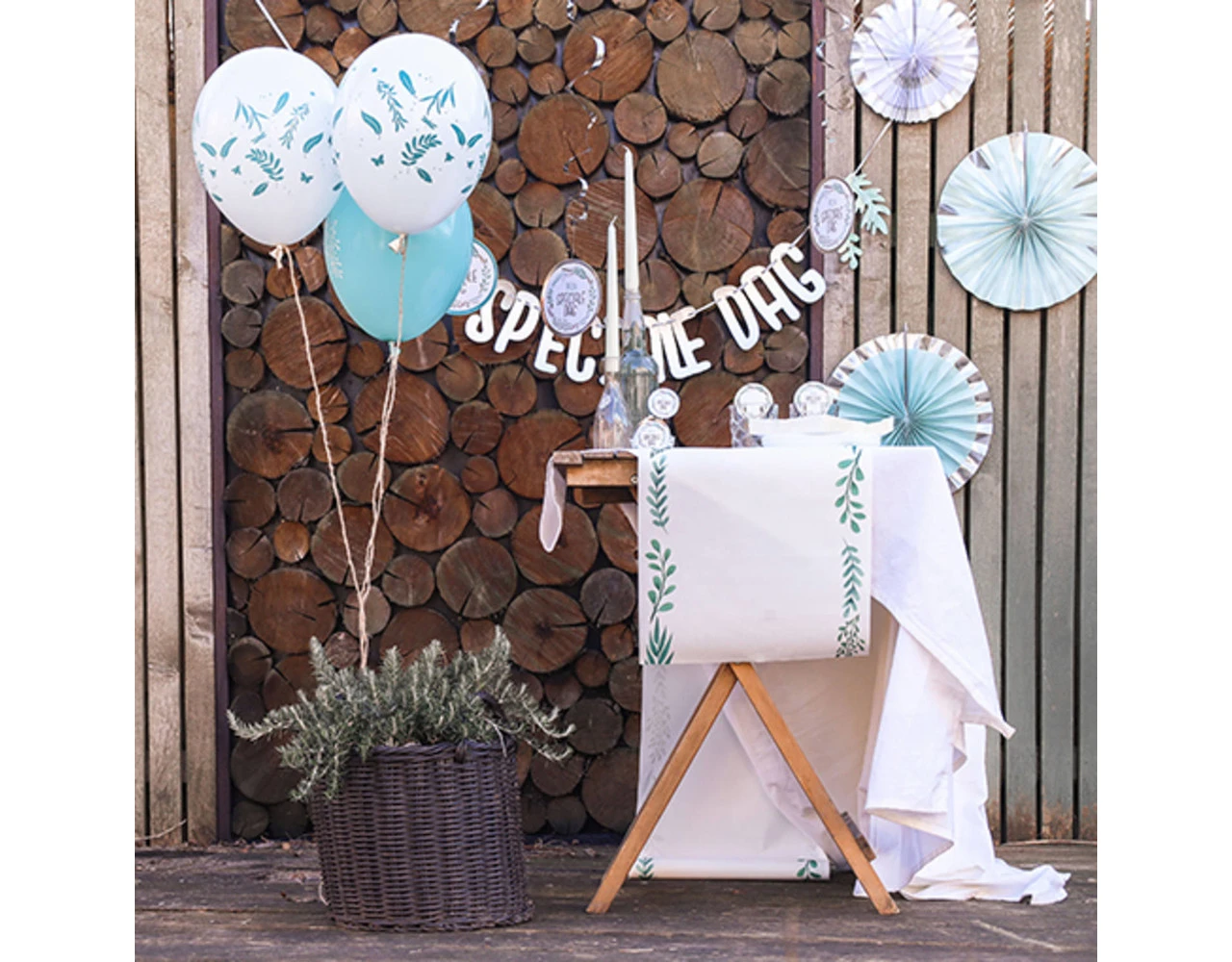 Ballonnen Natuur Groen 33cm 6st 6 Ballonnen Natuur Groen 33cm 6st - Afbeelding 4