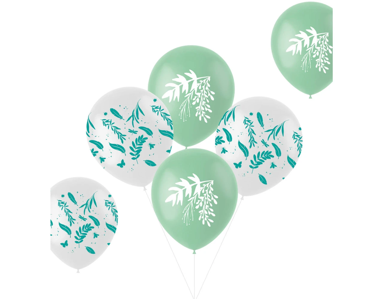 Ballonnen Natuur Groen 33cm 6st 3 Ballonnen Natuur Groen 33cm 6st