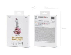 Ballonnen Set 1 Jaar Roze 1,4m -Feestartikelen Winkel ballonnen set 1 jaar roze 14m 2