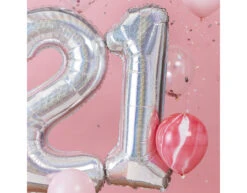 Ballonnen Set 21 Jaar Confetti 2 Delig -Feestartikelen Winkel ballonnen set 21 jaar confetti 2 delig 2