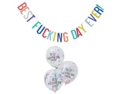 Ballonnen Set Best Fucking Day Ever 2,5m