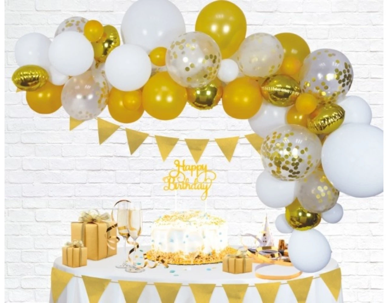 Ballonnenboog Zelf Maken Set Goud 4m 4 Ballonnenboog Zelf Maken Set Goud 4m - Afbeelding 2