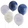 Balloon Naughty Slogans Blue