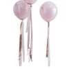 Balloon Tail Streamers Peach And Rose Gold -Feestartikelen Winkel balloon tail streamers peach and rose gold