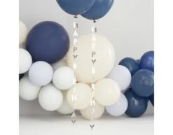 Balloon Tails Happy Birthday Silver -Feestartikelen Winkel balloon tails happy birthday silver 2