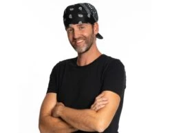 Bandana Traditioneel Zwart 55cm -Feestartikelen Winkel bandana traditioneel zwart 55cm 2