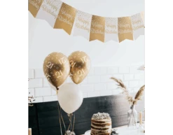 Banner 18 Jaar Goud Wit 6m -Feestartikelen Winkel banner 18 jaar goud wit 6m 1