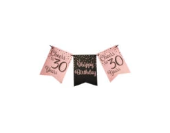 Banner 30 Jaar Roze Zwart 6m