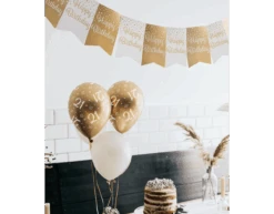 Banner 70 Jaar Goud Wit 6m -Feestartikelen Winkel banner 70 jaar goud wit 6m 1