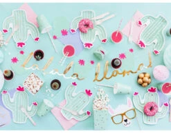 Banner Lalala Llama Goud 82cm -Feestartikelen Winkel banner lalala llama goud 82cm 3