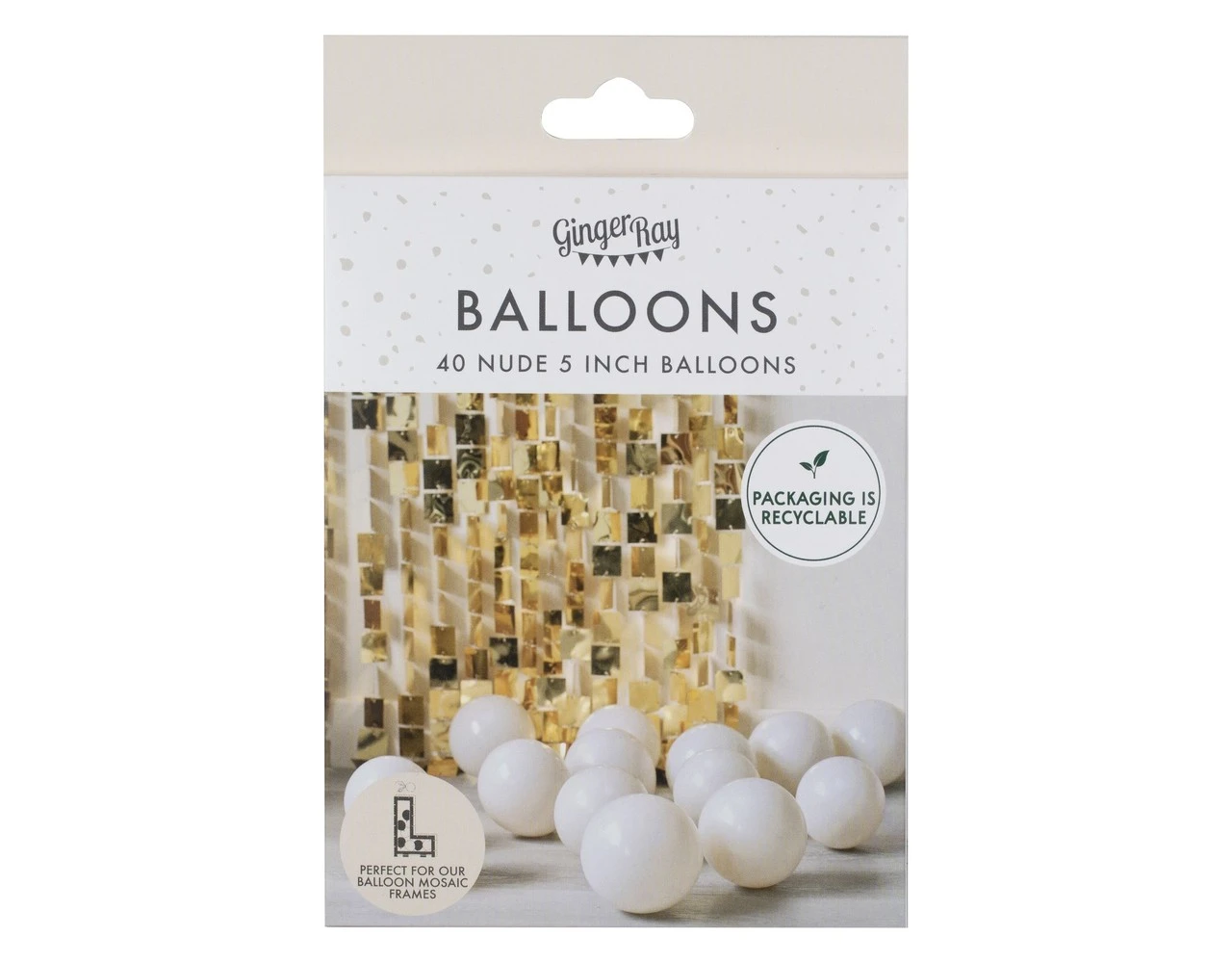 Beige Ballonnen 13cm 40st 5 Beige Ballonnen 13cm 40st - Afbeelding 3