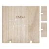 Beige Tafelnummers Hout 15cm 12st -Feestartikelen Winkel beige tafelnummers hout 15cm 12st