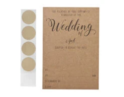 Beige Uitnodigingen Bruiloft 15cm 10st