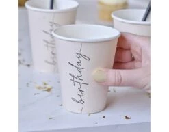 Bekers Birthday 266ml 8st -Feestartikelen Winkel bekers birthday 266ml 8st 2