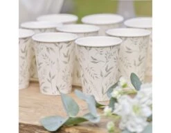 Bekers Bladeren 266ml 8st -Feestartikelen Winkel bekers bladeren 266ml 8st 2