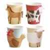Bekers Dieren 266ml 8st -Feestartikelen Winkel bekers dieren 266ml 8st