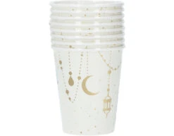 Bekers Eid Mubarak 250ml - 8 Stuks -Feestartikelen Winkel bekers eid mubarak 250ml 8 stuks 1