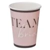 Bekers Team Bride 266ml 8st -Feestartikelen Winkel bekers team bride 266ml 8st