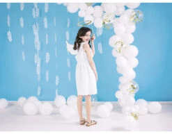 Bladeren Hangdecoratie Wit 1,8m -Feestartikelen Winkel bladeren hangdecoratie wit 18m 6