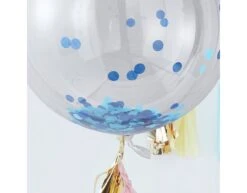 Blauw Confetti Ballon 91cm -Feestartikelen Winkel blauw confetti ballon 91cm 2