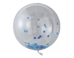 Blauw Confetti Ballon 91cm