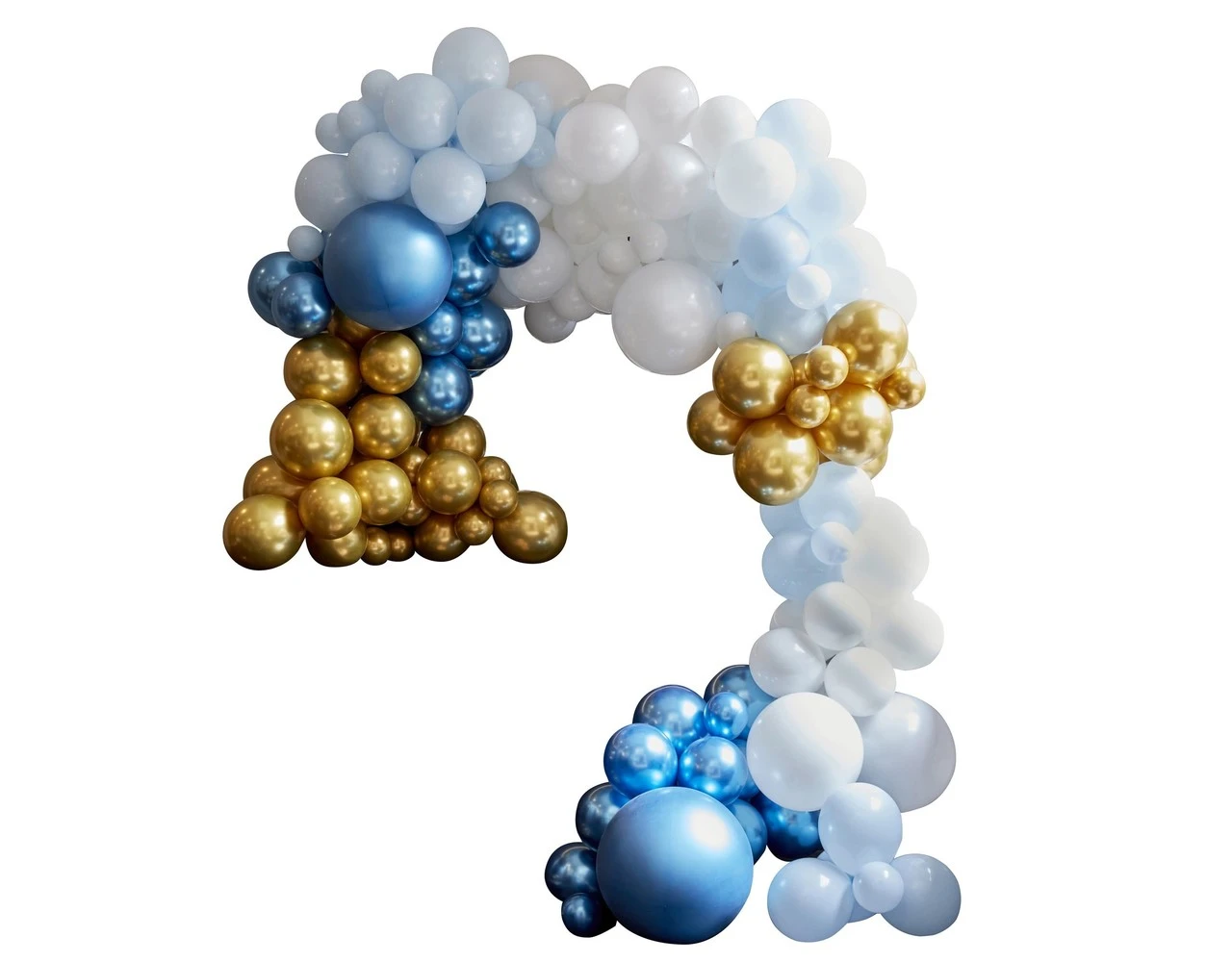 Blauw Gouden Ballonnenboog Chroom XL DIY Set 3 Blauw Gouden Ballonnenboog Chroom XL DIY Set