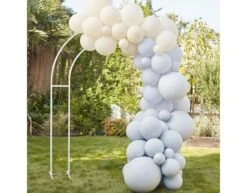 Feestartikelen Winkel -Feestartikelen Winkel blauw wit creme ballonnenboog diy set 1