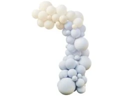 Blauw Wit Creme Ballonnenboog DIY Set