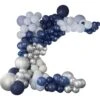 Blauw Zilveren Ballonnenboog XL DIY Set -Feestartikelen Winkel blauw zilveren ballonnenboog xl diy set
