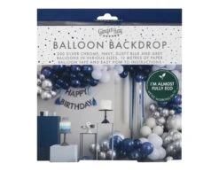 Blauw Zilveren Ballonnenboog XL DIY Set -Feestartikelen Winkel blauw zilveren ballonnenboog xl diy set 2