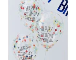 Blauwe Ballonnen Set Happy Birthday Dickhead 2,5m -Feestartikelen Winkel blauwe ballonnen set happy birthday dickhead 25m 2