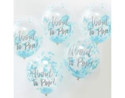 Blauwe Confetti Ballonnen About To Pop 30cm 5st -Feestartikelen Winkel blauwe confetti ballonnen about to pop 30cm 5st 2