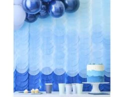 Blauwe Hangdecoratie Ombre 2m -Feestartikelen Winkel blauwe hangdecoratie ombre 2m 2