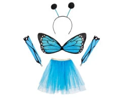 Blauwe Kostuum Set Vlinder 4 Delig -Feestartikelen Winkel blauwe kostuum set vlinder 4 delig 3