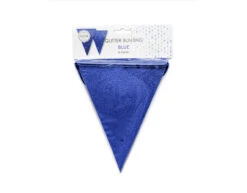Blauwe Vlaggenlijn Glitter 6m -Feestartikelen Winkel blauwe vlaggenlijn glitter 6m 3