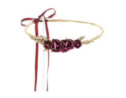 Bloemen Haarband Bordeaux Rood