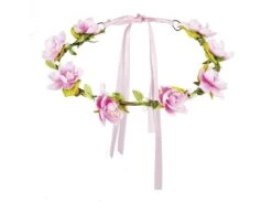 Bloemen Haarband Roze Deluxe