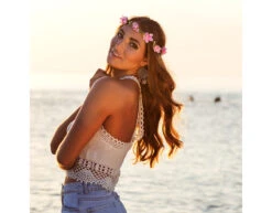 Bloemen Haarband Roze Deluxe -Feestartikelen Winkel bloemen haarband roze deluxe 3