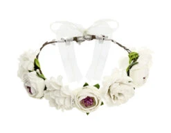 Bloemen Haarband Wit