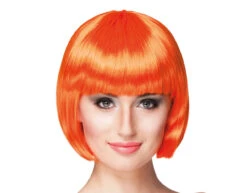 Bob Pruik Oranje Deluxe -Feestartikelen Winkel bob pruik oranje deluxe 2